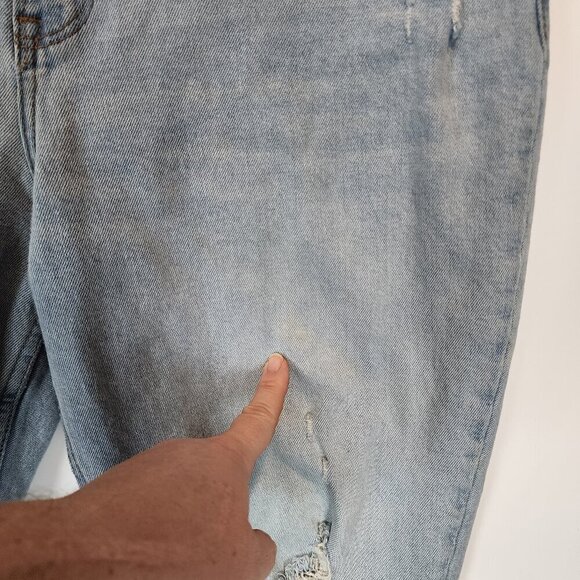 Abercrombie & Fitch The Skinny High Rise Curve Love Distressed Thrashed Jeans 31 - Picture 11 of 13